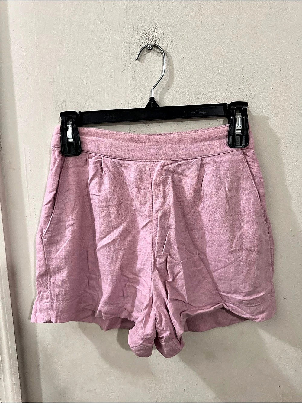 Abercrombie & Fitch Pink Linen High Waist Shorts Size XS, Like New